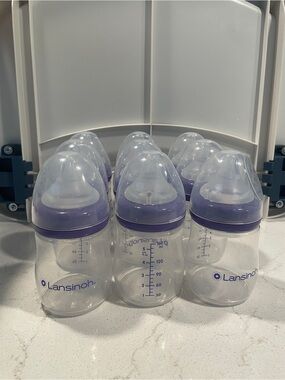 9pcs Lansinoh Baby Bottles Bundle